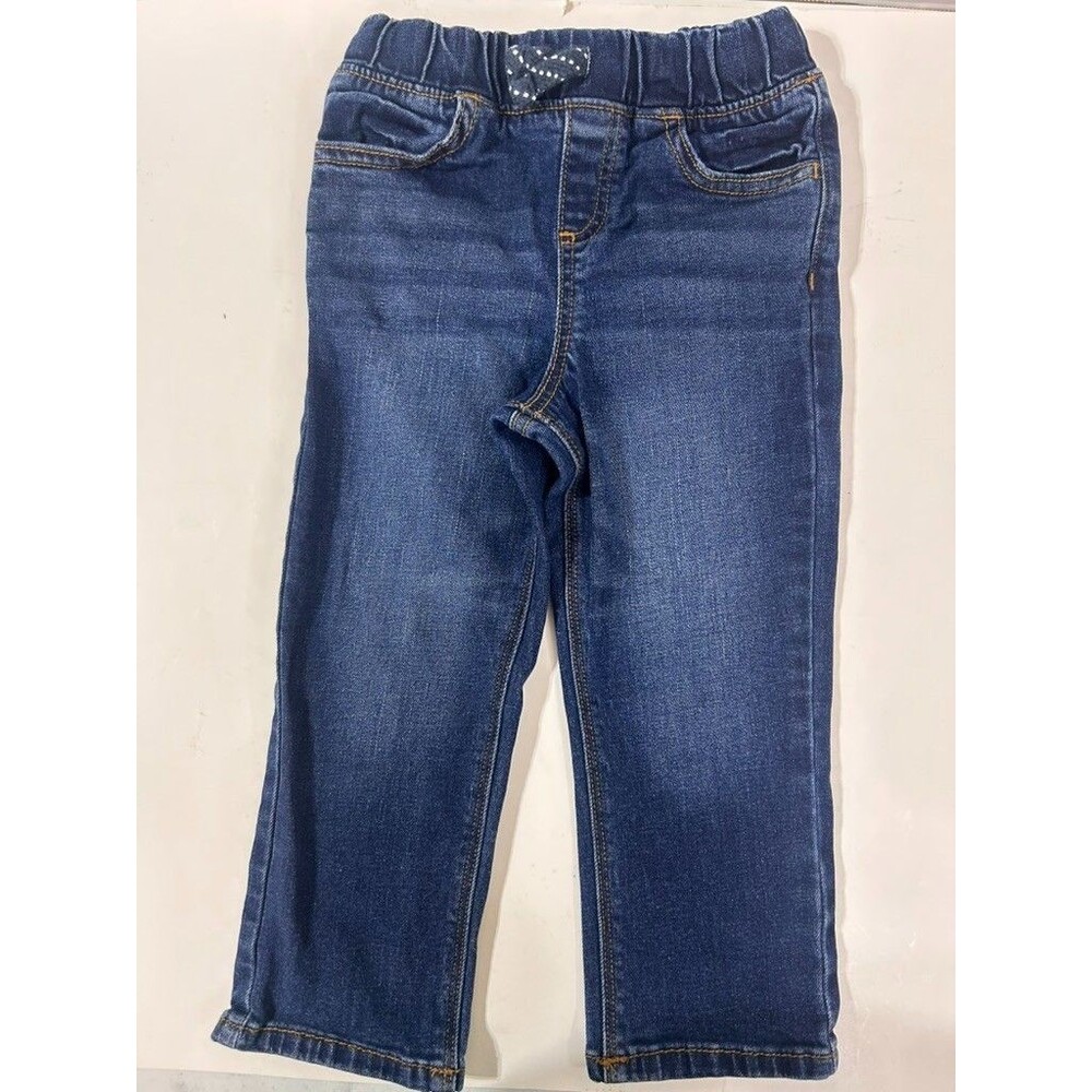 Jumping Beans Toddler Size 2T Denim Jeans With Adjustable Drawstring Waist Lot 2